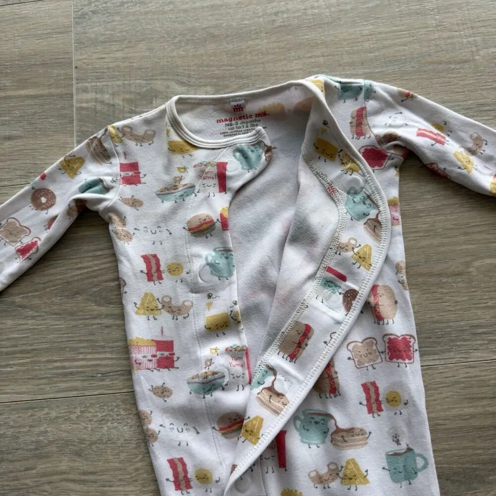 Magnetic Me “Better Together” Food Print Newborn - 3 Months Sleeper Gown Unisex